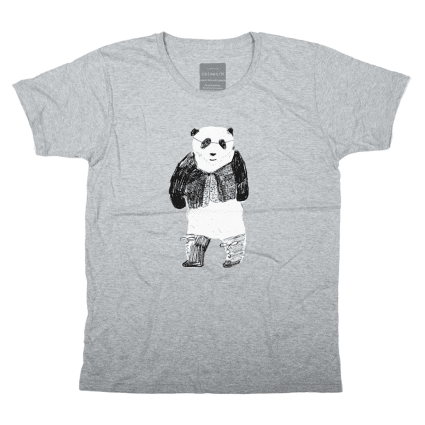 おしゃれパンダ プリントＴシャツ　ユニセックスXS~XLサイズあり
