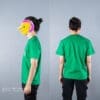 麻雀の点棒Tシャツ男性モデル横後ろ