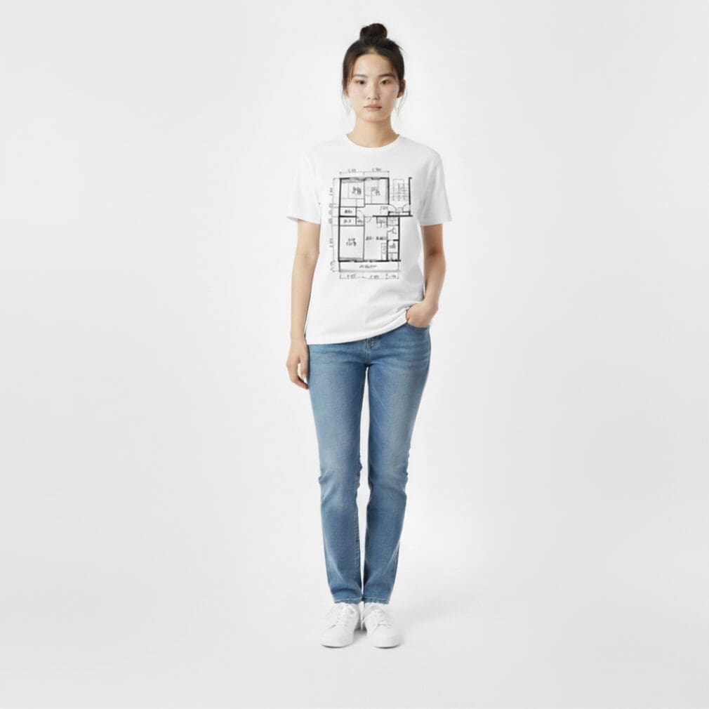 日本の間取り ユニセックス Tシャツ