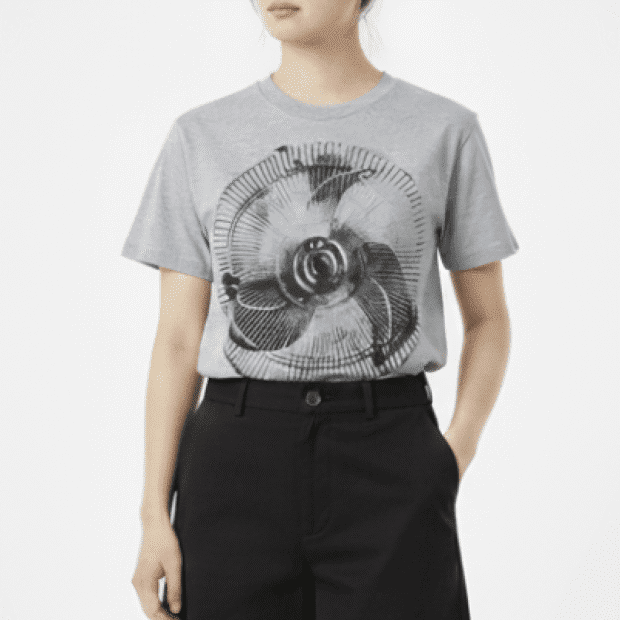 扇風機２ デザインプリントＴシャツ　ユニセックスS~XXXL・レディースサイズあり