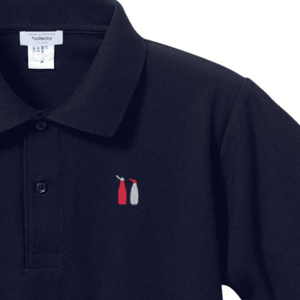 ソースを纏った ケチャップ＆マヨネーズ刺繍ポロシャツ 5.3オンス XS~XXXXL