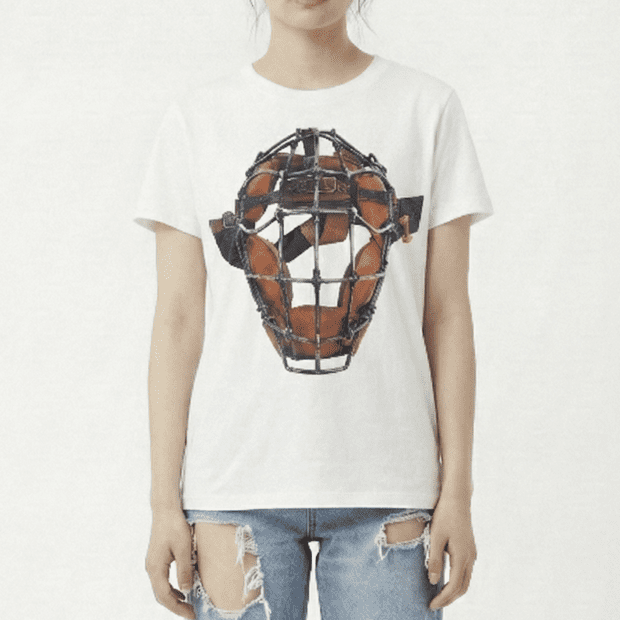 ヴィンテージ・キャッチャーマスク グラフィック Tシャツ